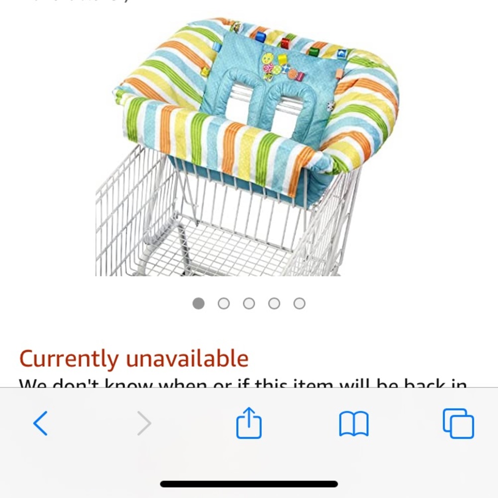 Taggies Bright Starts Deluxe Cozy Cart Cover.